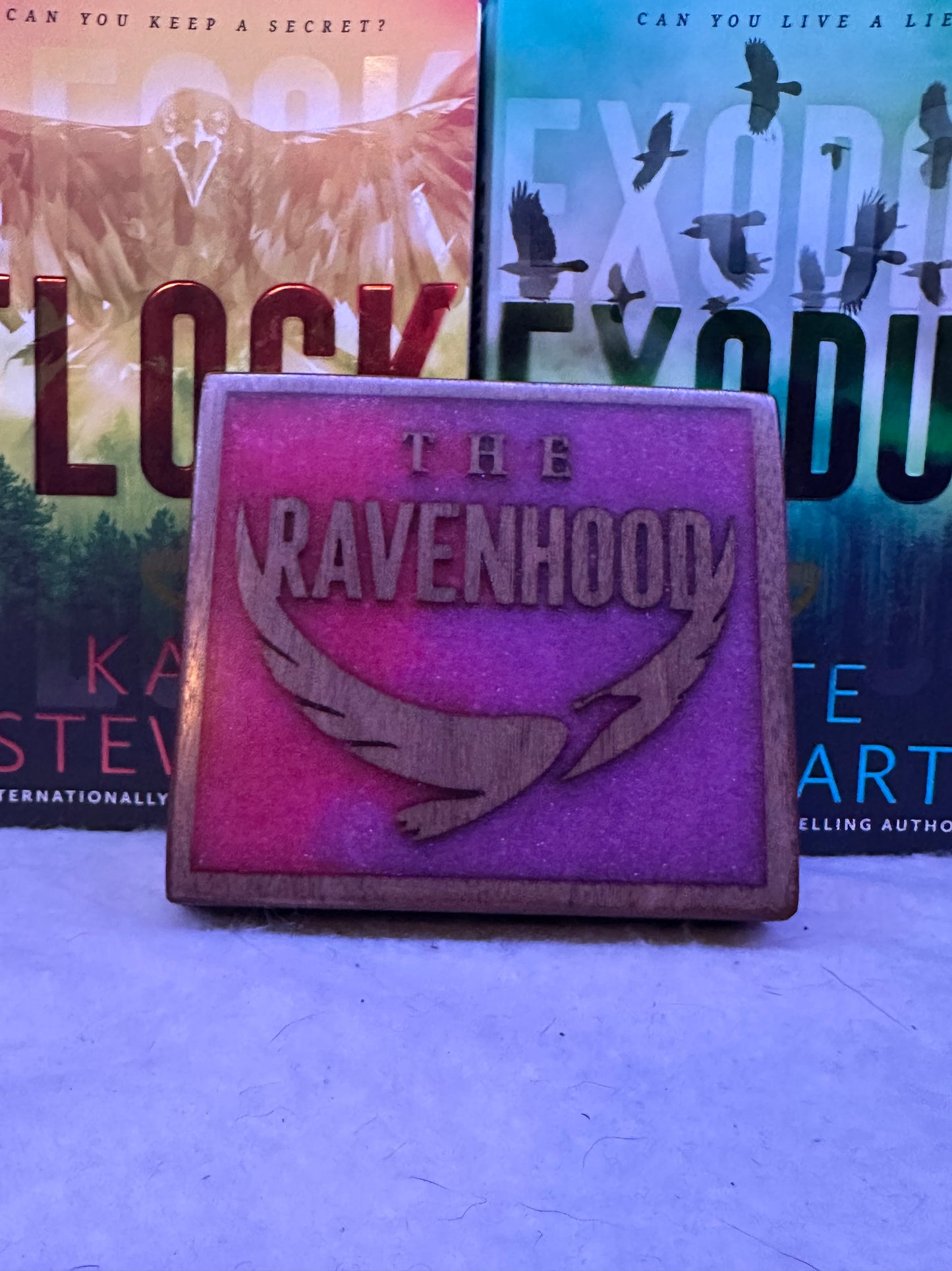 The Ravenhood Wood + Epoxy Sign | Officially Licensed Bookish Décor