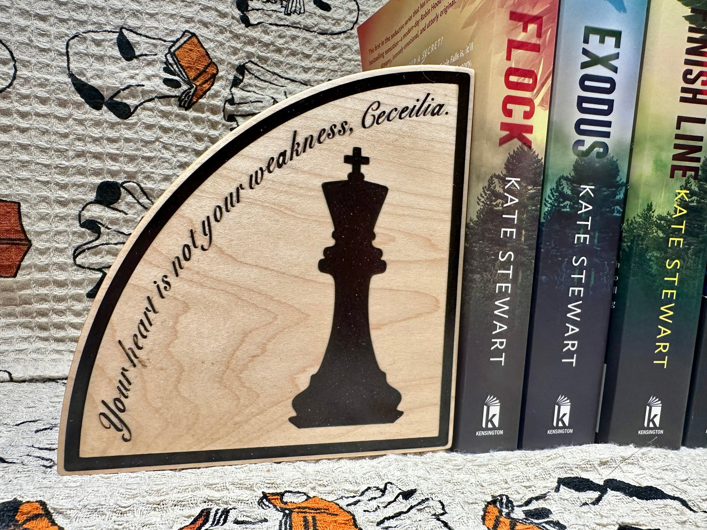 Officially Licensed “Your Heart Is Not Your Weakness” Chess Piece Bookends