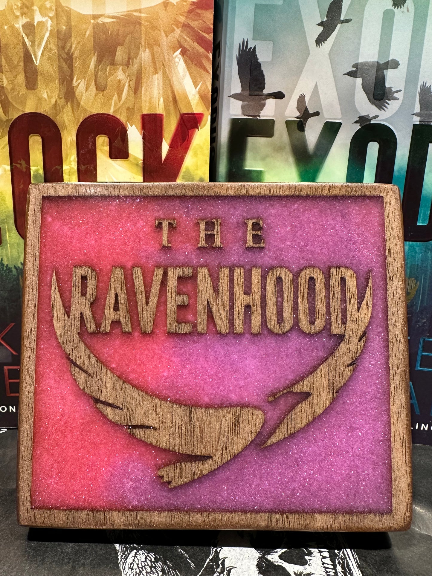 The Ravenhood Wood + Epoxy Sign | Officially Licensed Bookish Décor