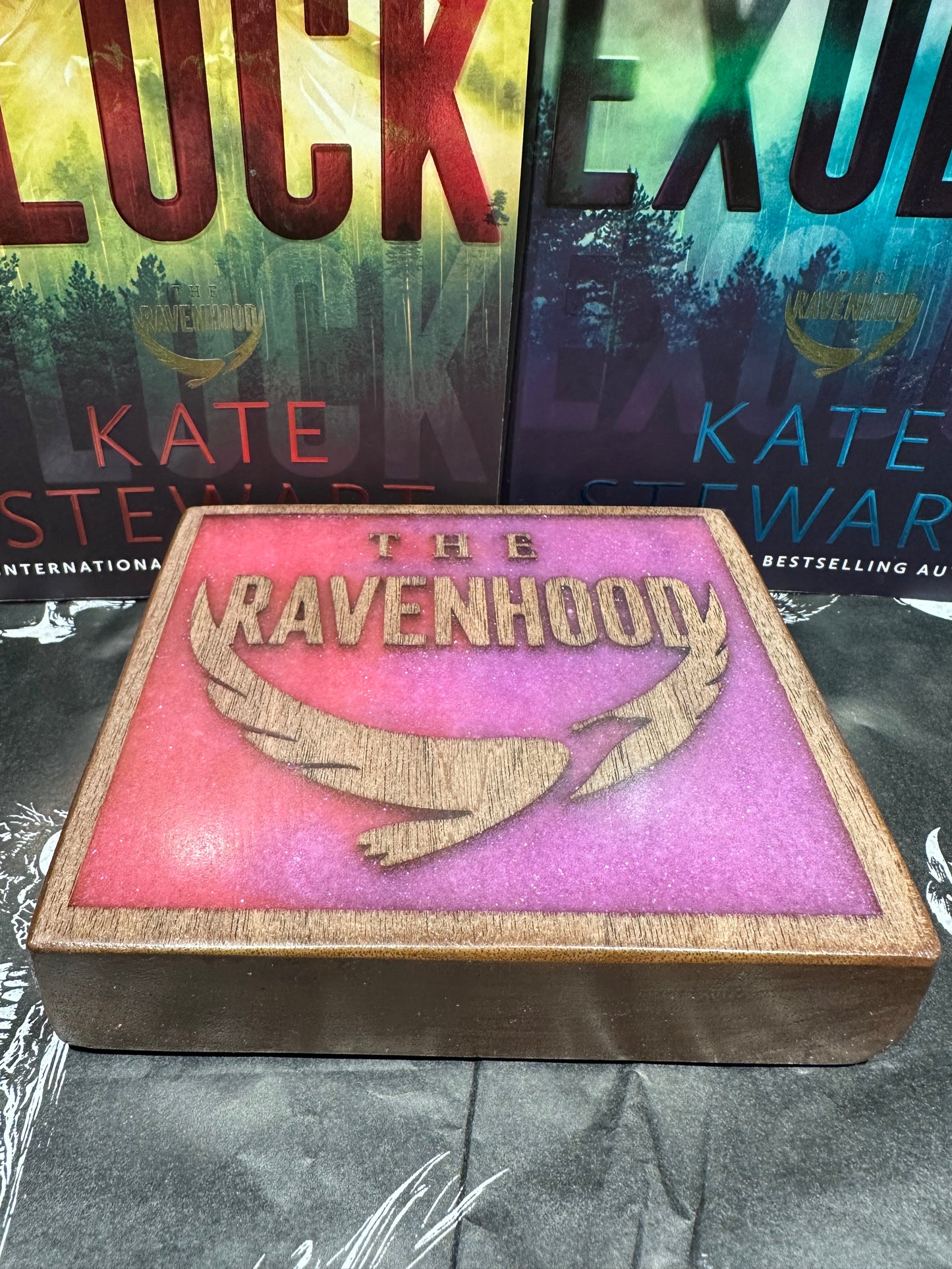 The Ravenhood Wood + Epoxy Sign | Officially Licensed Bookish Décor