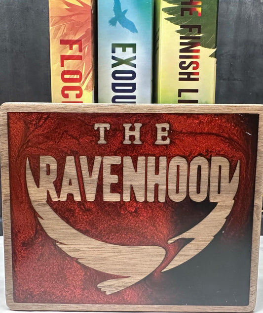 The Ravenhood Wood + Epoxy Sign | Officially Licensed Bookish Décor